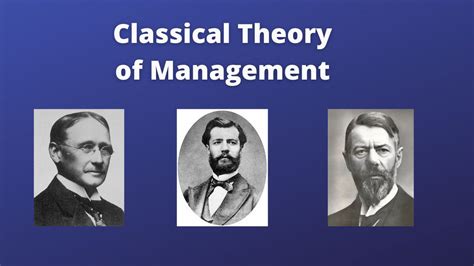 classical management theory definition features types
