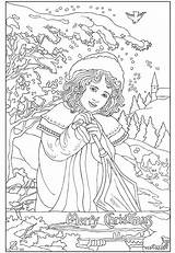 Coloring Pages Christmas Dover Book Publications Vintage Doverpublications Adult Haven Books Creative Greetings Colouring Printable Publication Cards Samples Merry Fashion sketch template