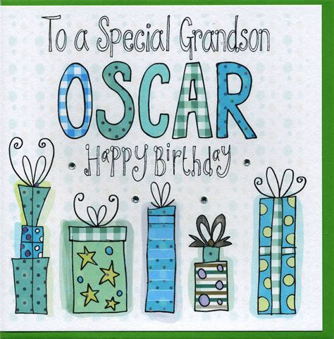personalised grandson birthday card  claire sowden design