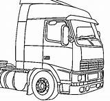 Kleurplaat Cabine Vrachtwagens sketch template