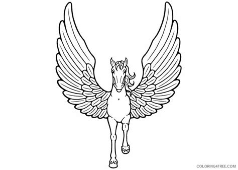 winged unicorn coloring pages coloringfreecom