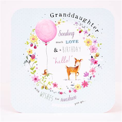 Granddaughter Birthday Cards Granddaughter Happy