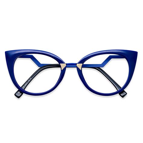 97320 Cat Eye Blue Eyeglasses Frames Leoptique