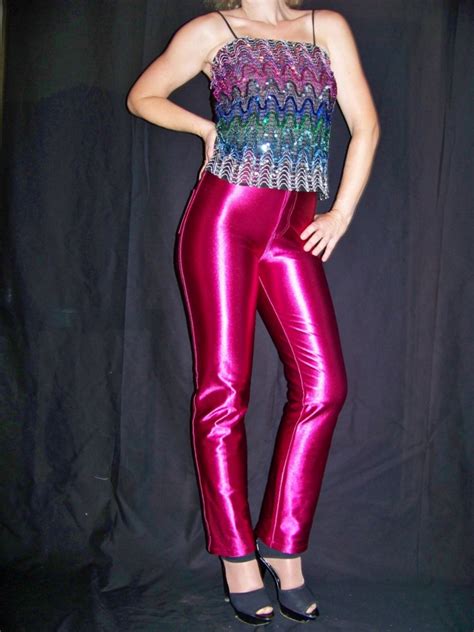 vtg spandex disco pants liz clairborne shiny rocker ebay