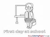 Coloring Pages School Chalkboard Printable First Sheet Title sketch template