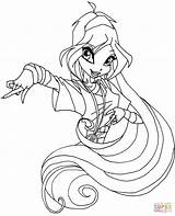Winx Club Bloom Coloring Pages Disco Drawing Template Printable Print Sketch Color Drawings sketch template