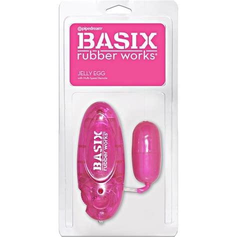 basix rubber works vibrating jelly egg pink