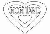 Coloring Mom Pages Dad sketch template