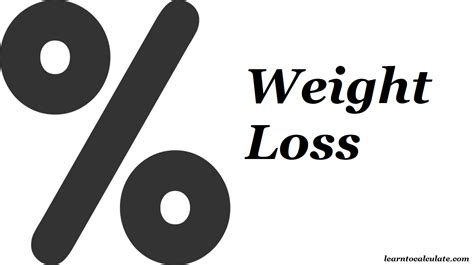calculate weight loss  percentage