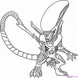 Alien Coloring Predator Pages Xenomorph Vs Scary Drawing Space Easy Funny Color Printable Outline Getcolorings Print Movie Getdrawings Drawings Colorings sketch template