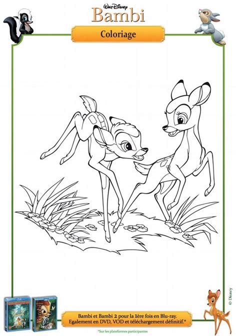 coloriage bambi coloriage bambi et féline 2