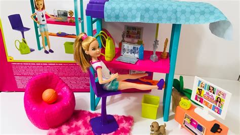 Barbie Doll Stacie New Bedroom Set Youtube