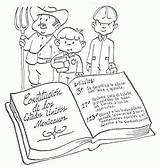 Coloring Pages Mexico Constitution sketch template