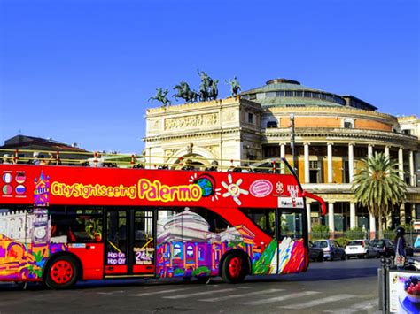 palermo city sightseeing hop  hop  bus excursion palermo excursions