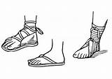Sandals Coloring sketch template