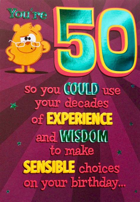 You Re 50 Birthday Greetings Comedy Card And Envelope