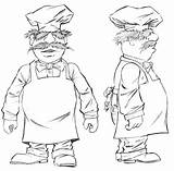Chef Coloring Pages Swedish Drawing Fat Muppets Stamps Sweetish Getcolorings Deviantart Top Chefs Getdrawings Printable sketch template