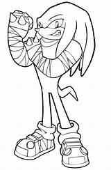 Sonic Knuckles Coloring Pages Cartoon Hedgehog Choose Board Boom sketch template