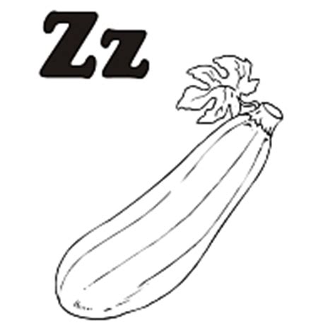 zucchini page coloring pages