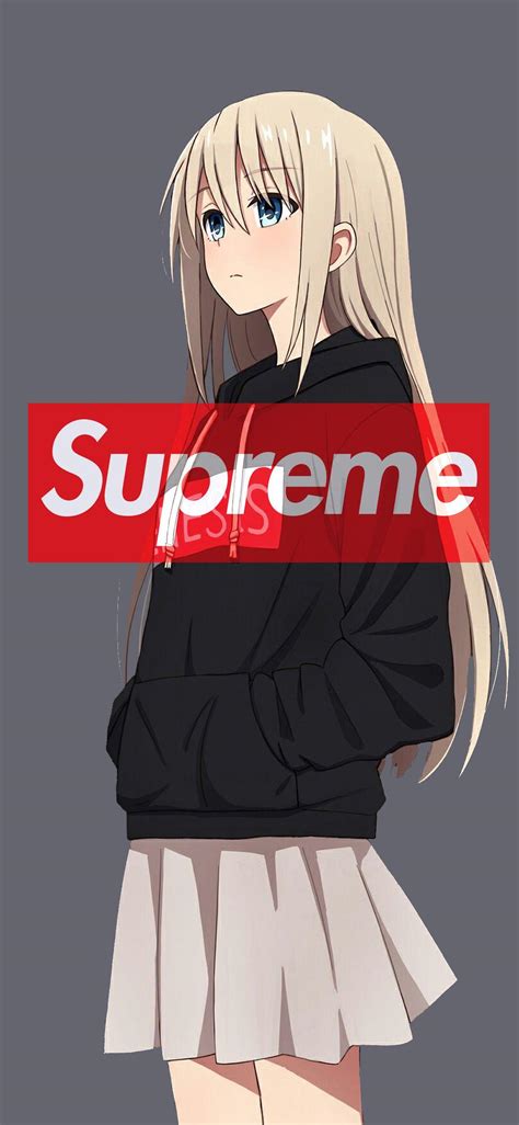 dark kawaii supreme anime girl wallpaper brengsek wall