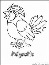 Coloring Pidgeotto Pages Fun Printable sketch template