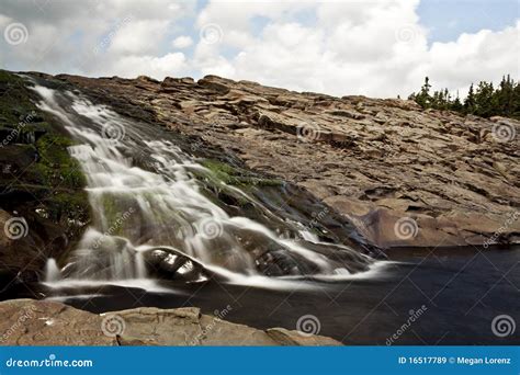 newfoundland waterfall stock image image  water scenic