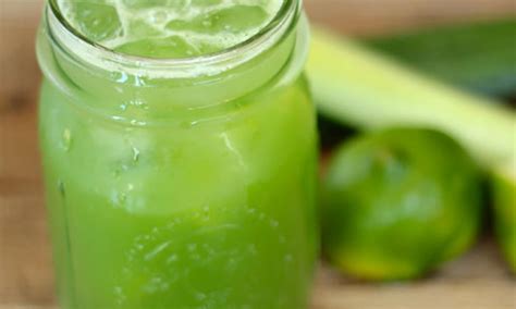 Refreshing Gin Cucumber Lime And Aloe Cocktail Drink