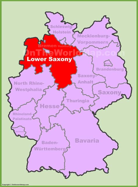 saxony location   germany map ontheworldmapcom