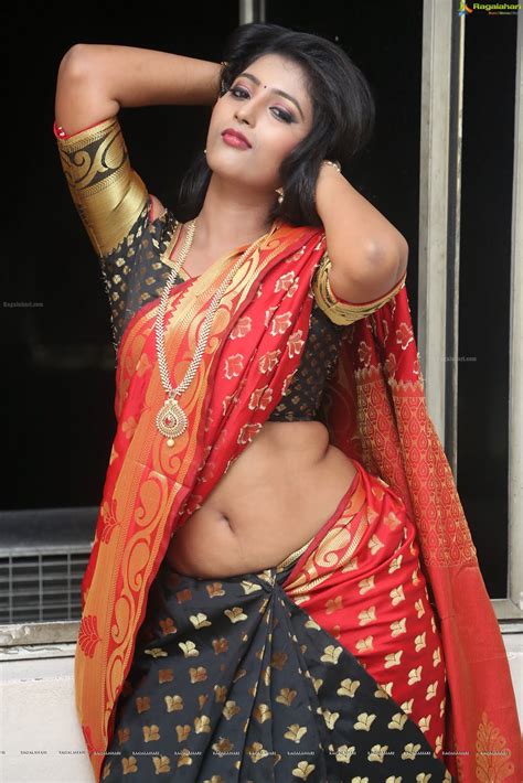hot indian navel actress  saree