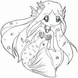 Mermaid Chibi Pages Anime Cute Coloring Drawings Simple Deviantart Template 2006 Animal sketch template