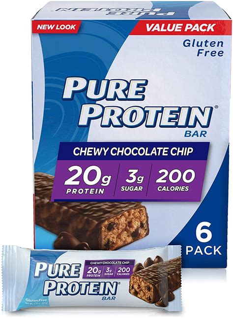 pure protein bars chewy chocolate chip  protein  oz  ct