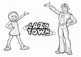 Lazytown Shows Desenhos Completa Animados sketch template