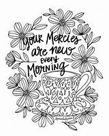Coloring Lamentations Pages Bible Canvas Verse Adult Printable Mercies Color Cup Tea Words Adults Every Canvasondemand Sheets Choose Board Handlettered sketch template