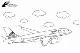 Coloring Airlines Pages American Template sketch template
