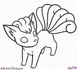 Coloring Vulpix Pages Drawing Alolan Popular sketch template