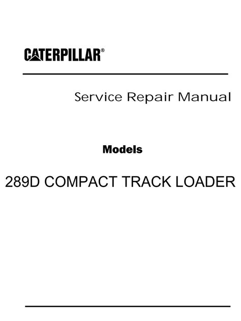 caterpillar cat  compact track loader prefix wct service repair manual wct