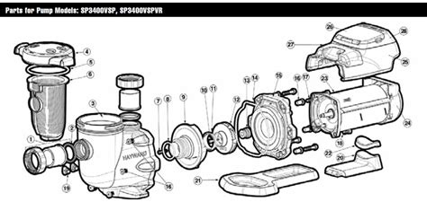 hayward ecostar spvsp pump series replacement parts