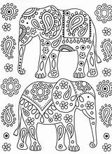 Elephants éléphant Elefantes Mosaic Elefante Graphisme Elefant Bordar Visitar Mazurkiewicz Quilling sketch template