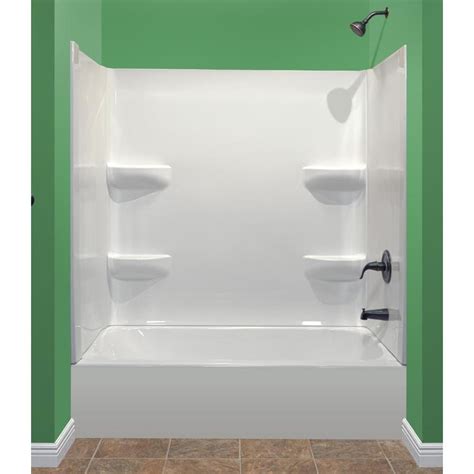 style selections white acrylic rectangular bathtub bathtub   hand drain common