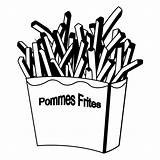 Fries Coloring Pages French Drawing Fry Clipart Malvorlagen Clip Kids Cliparts Getdrawings Popular sketch template