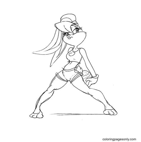 lola bunny  attractive coloring page  printable coloring pages