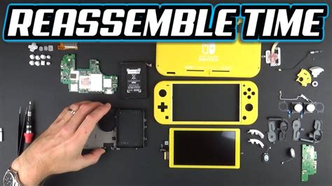 nintendo switch lite reassemble  parts youtube