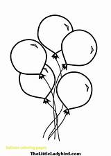 Coloring Balloons Balloon Pages Baloons Printable Bunch Drawing Line Colouring Five Ballons Print Color Sketch Template Getdrawings Search sketch template