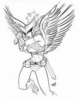Coloring Hawkgirl Injustice Hawk sketch template