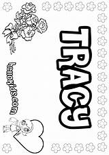 Tracy Coloring Pages Name Names Sheets Kids Glitter Choose Board sketch template