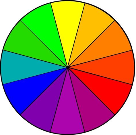 primary color wheel chart drawing  image