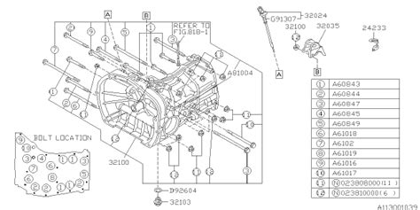 aa genuine subaru manual transmission case assembly