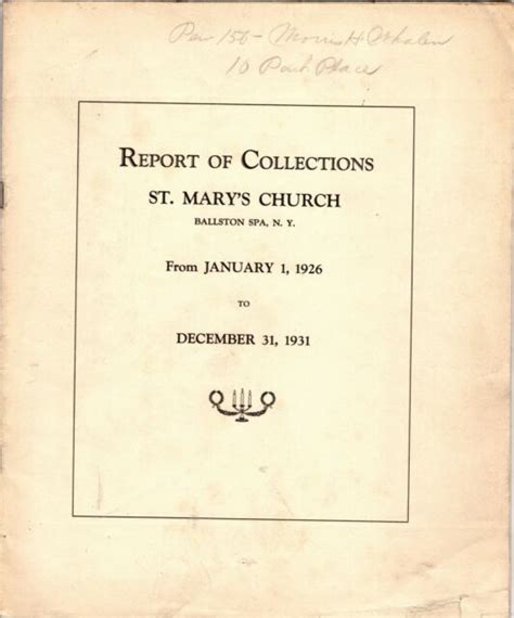 report  collections st marys church ballston spa ny   ebay