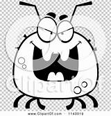 Tick Chubby Evil Outlined Coloring Clipart Vector Cartoon Thoman Cory sketch template