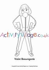 Violet Beauregarde Roald Dahl Colouring Activityvillage sketch template